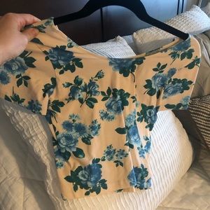 American Apparel floral Crop Top